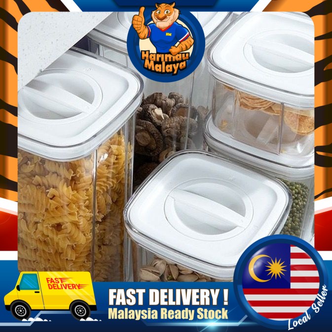 HM Stackable Extra Airtight Twist Lock Transparent Food Storage ...