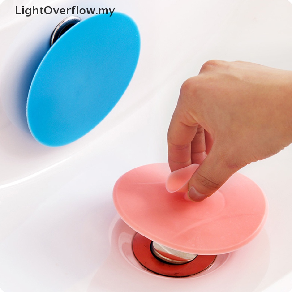 [LightOverflow] Rubber Bath Tub Sink Floor Drain Plug Kitchen Laundry Water Stopper Tool Adsorb