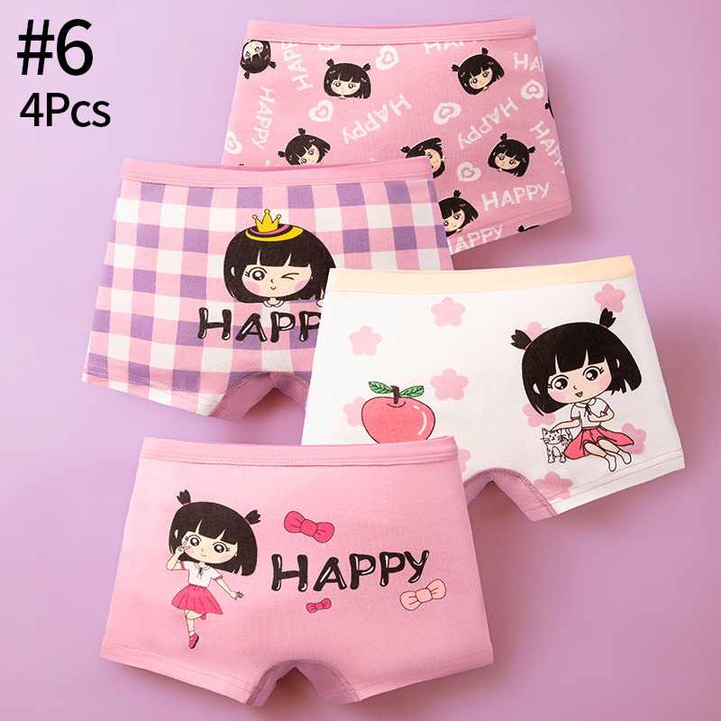 4pcs/set 114Y Children Briefs Underwear Baby Girl Panties Innerwear