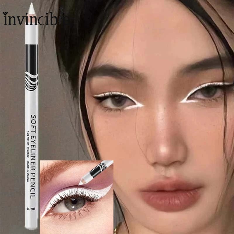 White Eyeliner Pen/ Long Lasting Ultra Thin Eye Liner Pencil/ Brighten