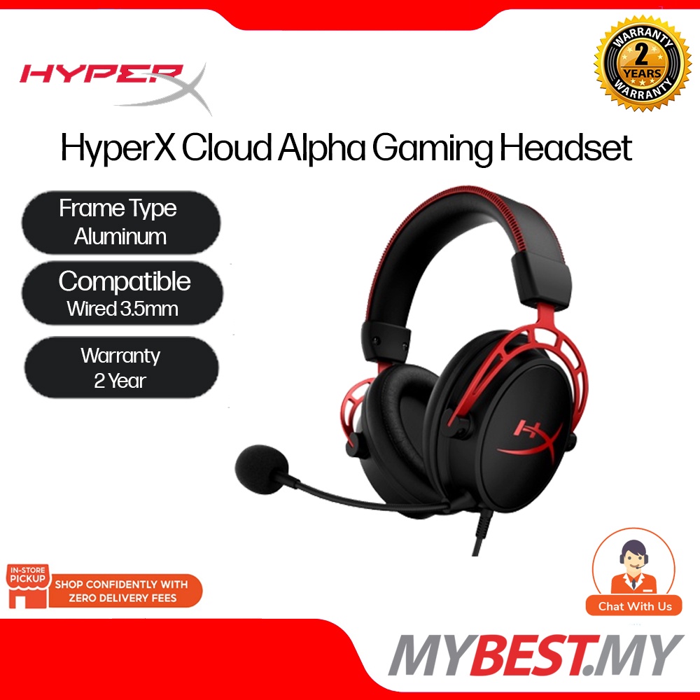 HyperX Cloud Alpha Gaming Headset (Black-Red) | Shopee Malaysia