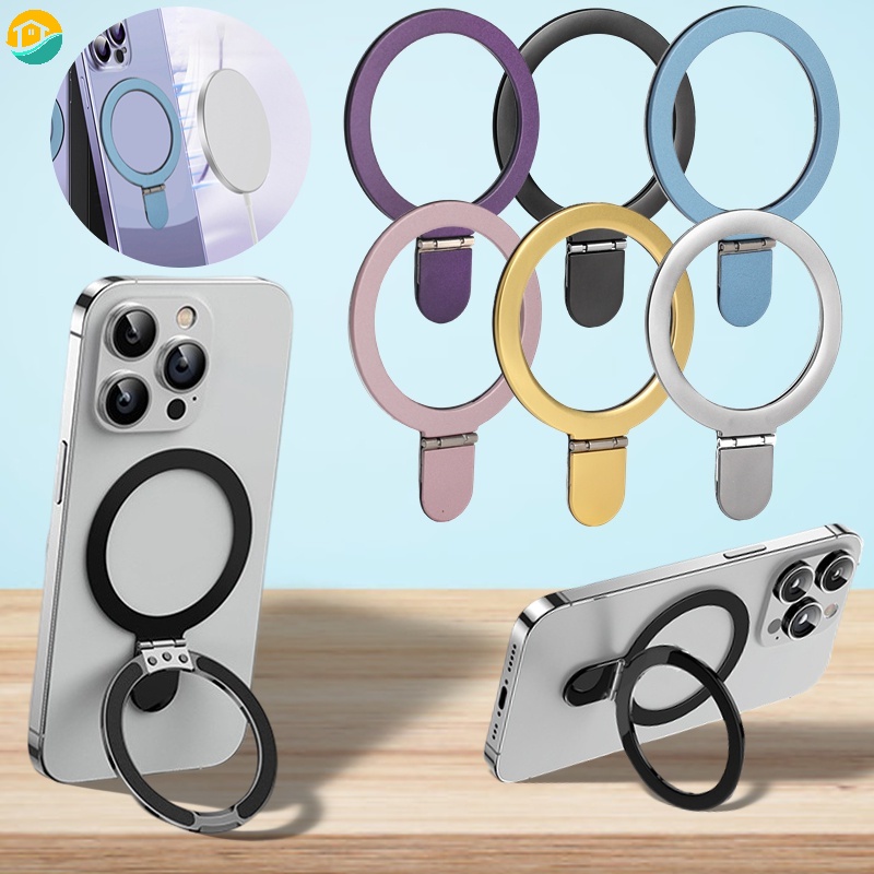 Metal Electroplating Colored Portable Cell Phone Finger Ring Holder MagSafe Thin Self