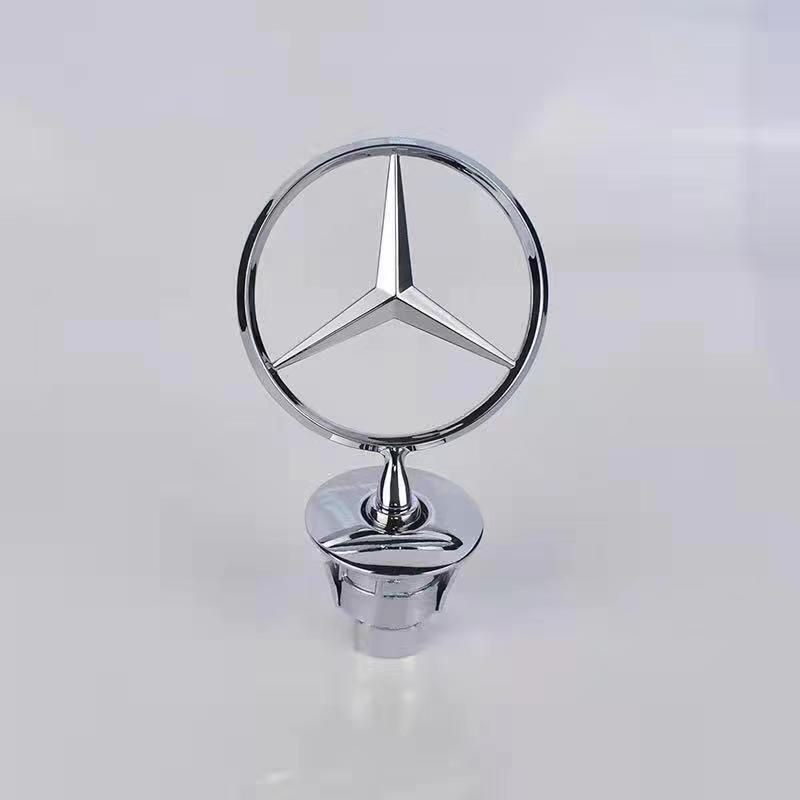 Mercedes Benz Logo Hood Star Emblem Badge Silver& Blue Front Bonnet ...