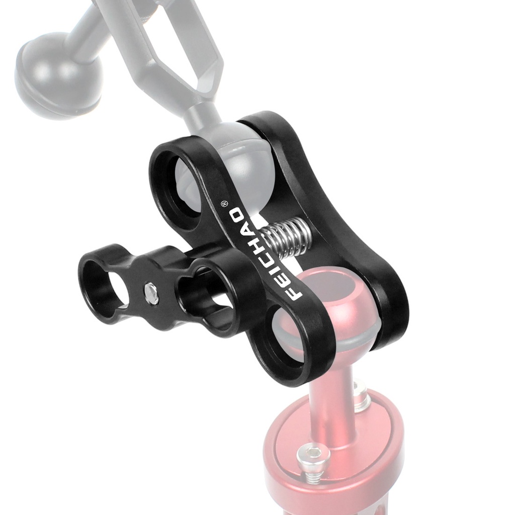 FEICHAO Butterfly Clip Arm Clamp Mount 2 Holes Extended Bracket Adapter ...