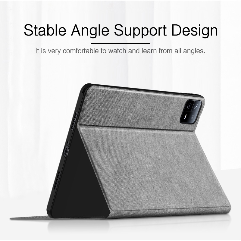 For Xiaomi Pad 6 Pro Case 11.0" PU Leather Folding Stand Shell