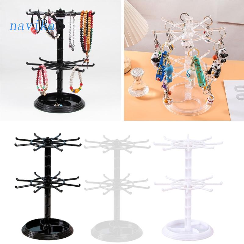 NAV Keychain Rack 2 Tire Spinner Display Holder Trinkets Jewelry ...