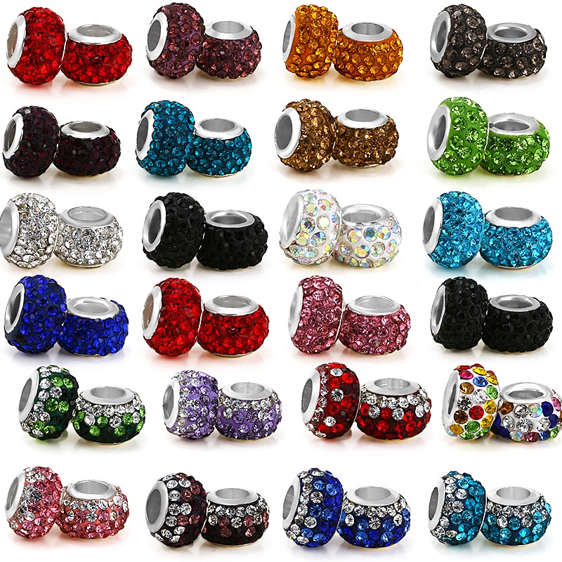 2Pcs/Lot High Quality Crystal Glass Beads Pendants DIY Fashion Jewelry
