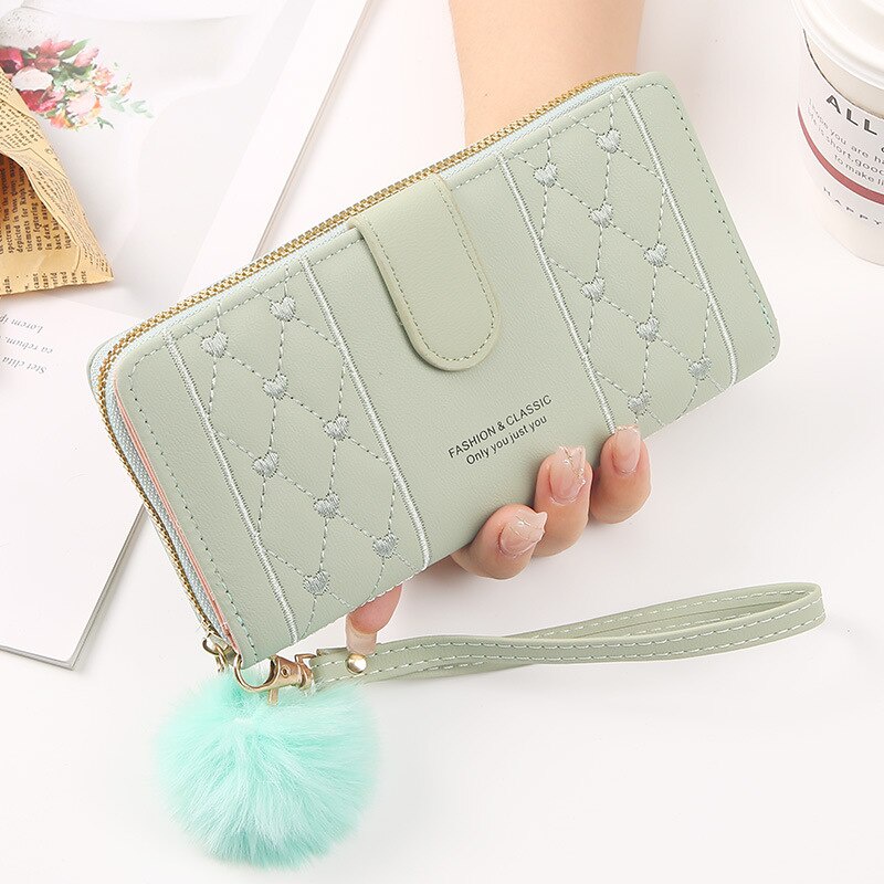 JEOCODY Leather Long Wallet With Hawaii Scenery, Multi-Card Organizer & Phone Case