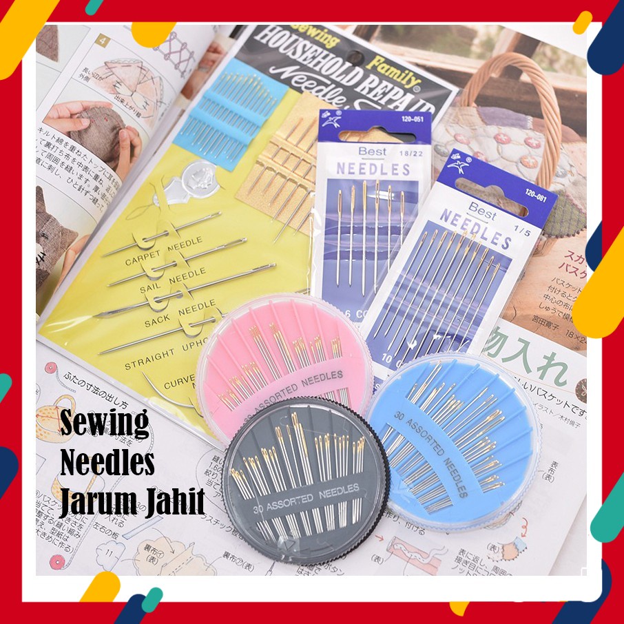 Tailor Jarum Jahit Hand Sewing Needle Embroidery Steel Multi Size