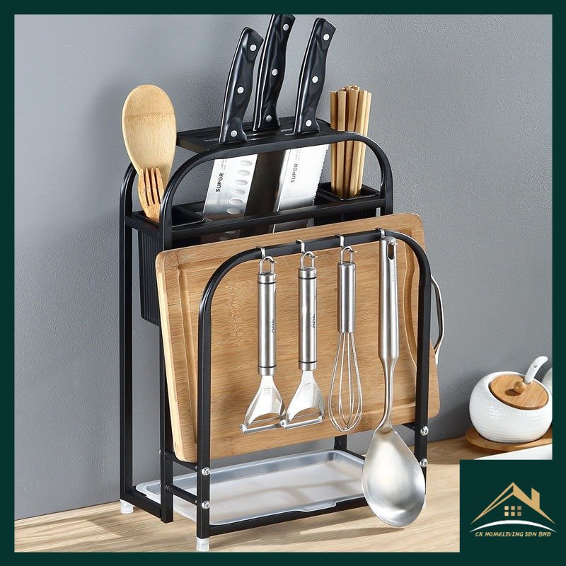 (🇲🇾READY STOCK)Multifunctional Kitchen Knife Rack with Chopping Board ...