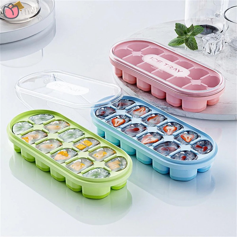 Ice Tray Ice Tray Ice Tray Easy to Take Out With Lid Square Ice Ice Box