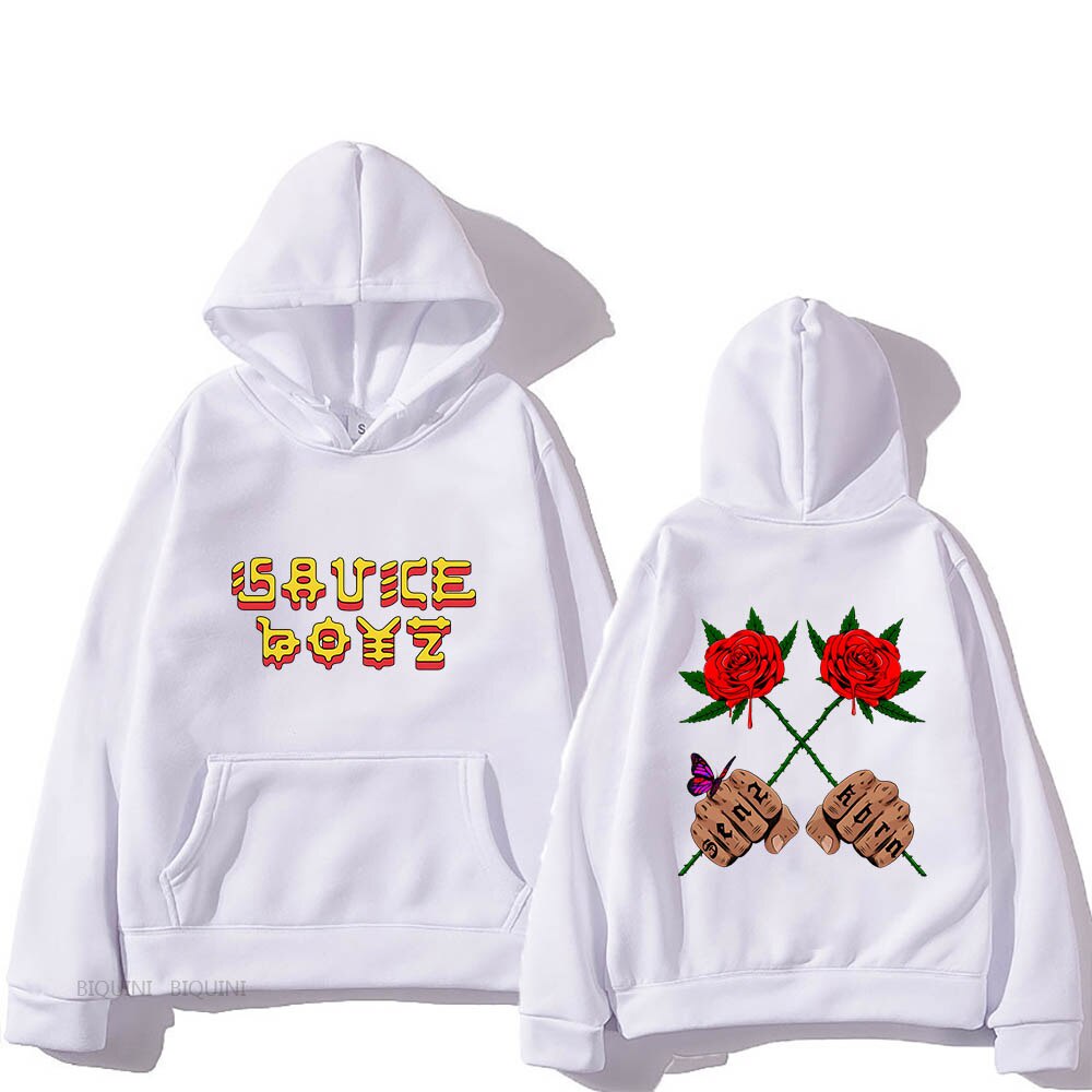 Eladio Carrion Sauce Boyz Monarca Graphic Anime Hoodies Manga