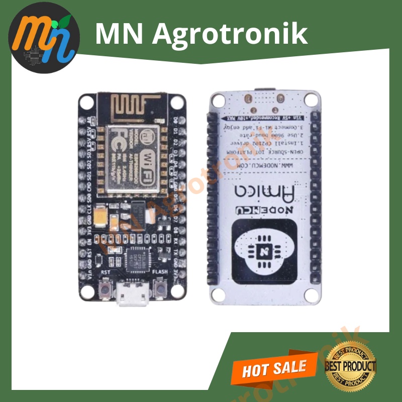 Nodemcu Amica Lua Wifi V3 4mb 32mbits Flash Esp8266 Esp12 Cp2102 Shopee Malaysia 1670