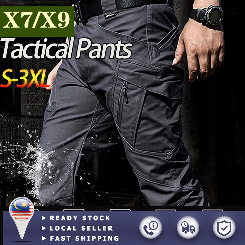 Tactical Cargo Pants Men Slim Fit Waterproof IX7/IX9 Men's Tactical ...