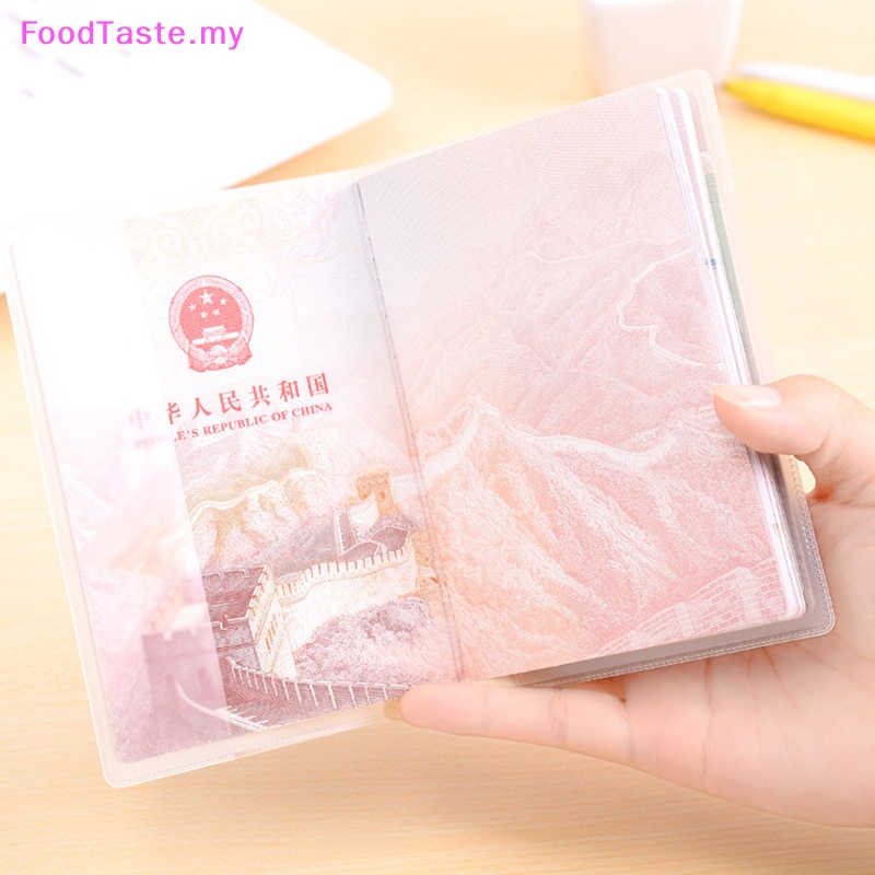 FoodTaste Passport Cover PVC Waterproof Case for Passport Business