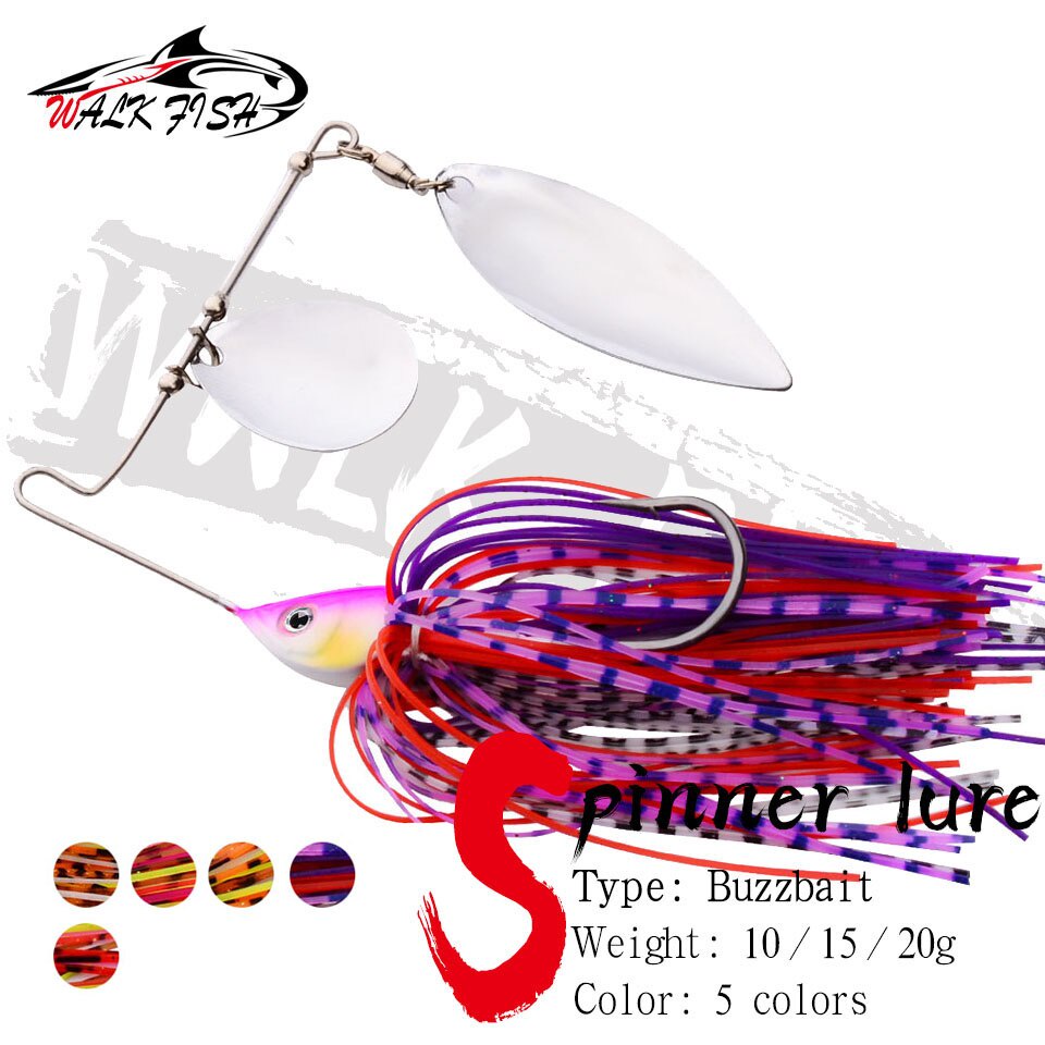 WALK FISH Fishing Lure 10g 15g 20g Chatter Bait Spinner Bait Weedless