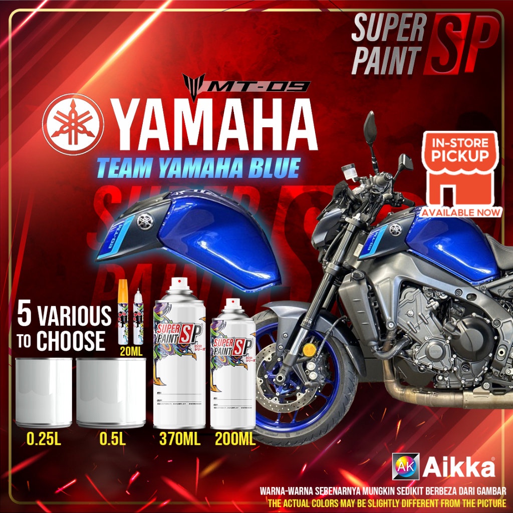 YAMAHA MT09 TEAM YAMAHA BLUE Aikka Colour 2K Motor Paint Motor Color
