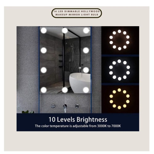 14 LED Dimmable Hollywood Makeup Mirror Light Bulb Vanity Mirror Lamp