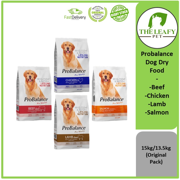 ProBalance Dog Dry Food ( Beef / Chicken / Lamb / Salmon ) 15kg / 13