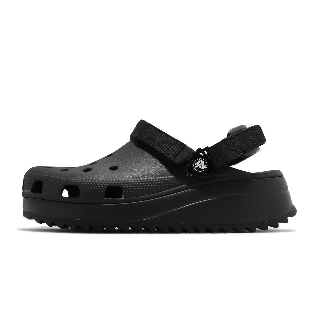 Crocs Classic Hiker Clog Black All Thick-Soled Sawtooth Men Women Shoes ...