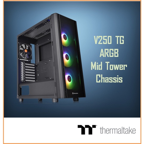 Thermaltake V250 ARGB Mid Tower Chassis with Tempered Glass | Shopee ...