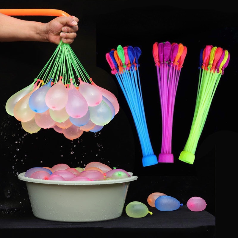 111 Pcs Fast Fill Water Balloon Bunches Fun Water Bombs Kids Sport Water Balloons Swimming