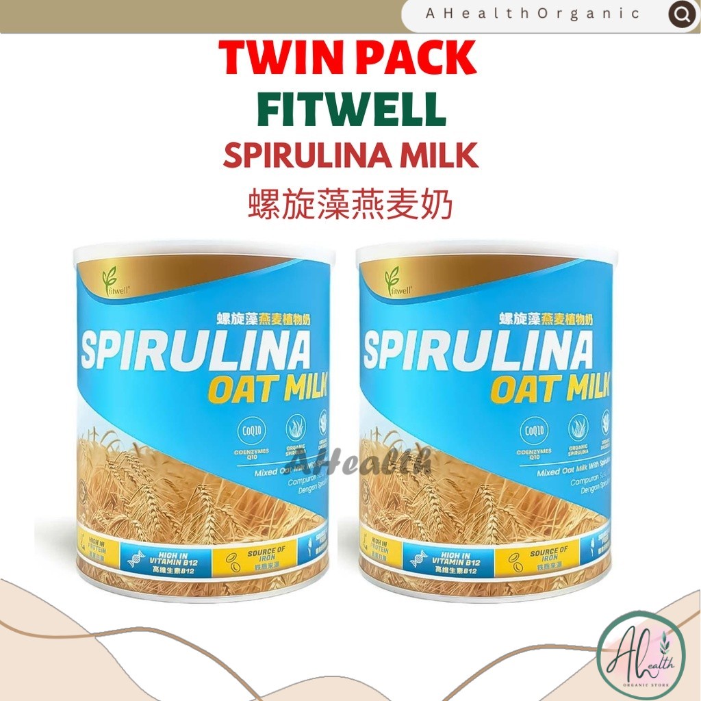 [Twin pack ] Fitwell Spirulina Oat Milk 850gm/can Shopee Malaysia