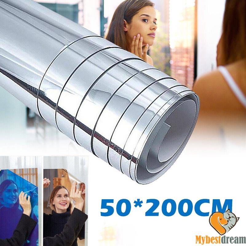 Acrylic Mirror Wall Sticker Reflective Selfadhesive DIY PET Crystal