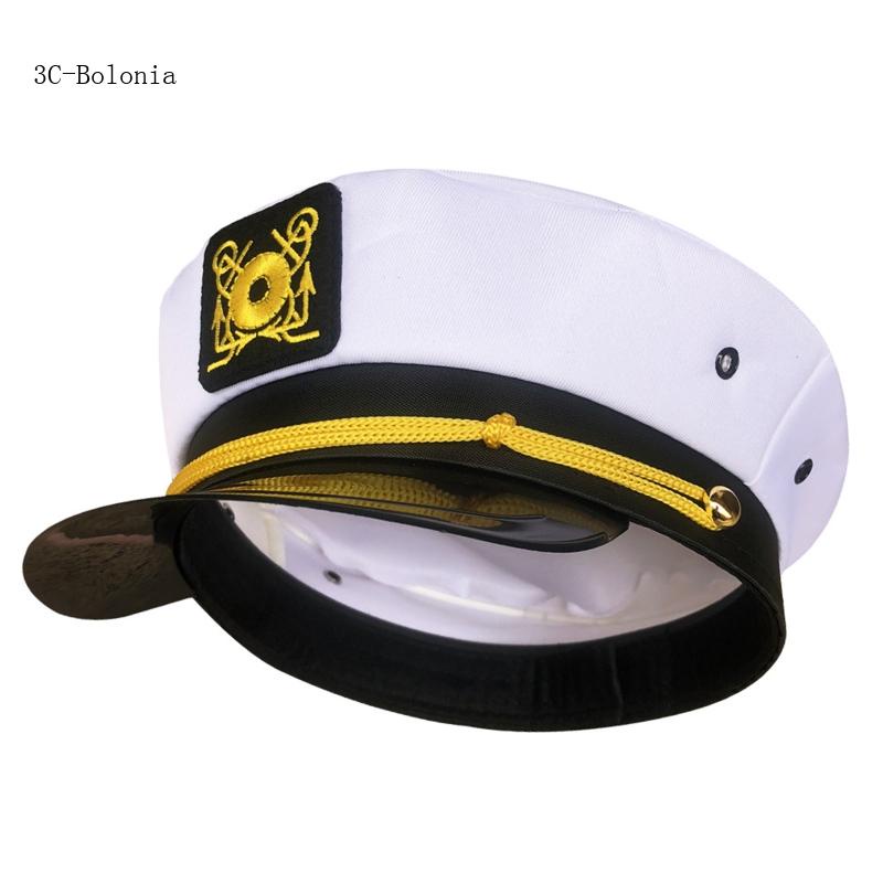 【PC】 Adjustable Yacht Captain Hat Sailor Captain Costume Navy Marine ...