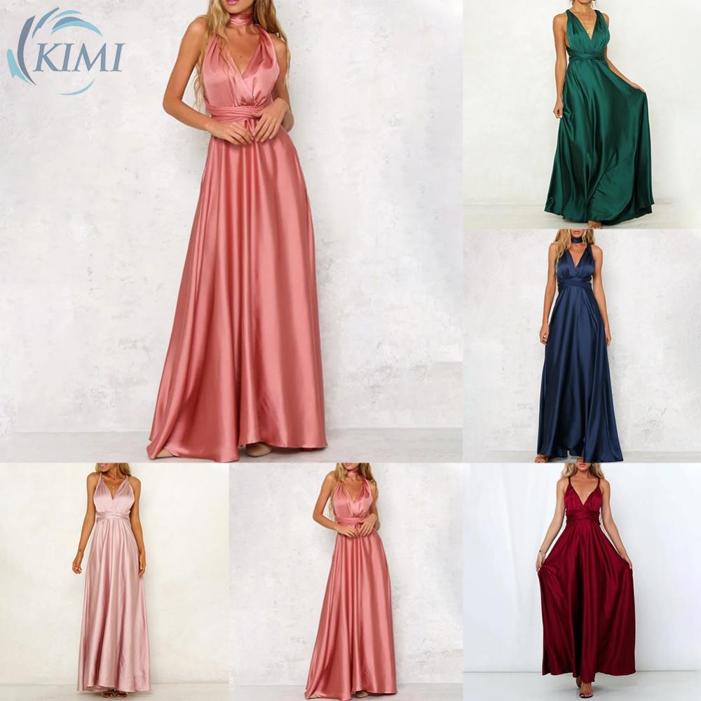 Maxi Dress Vestry Plunge Neck Structured Dress Silk Wrap Over