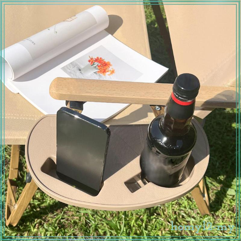 [HOMYLcfMY] recliner Side Desk Cup Holder Beverage Tray Portable Patio