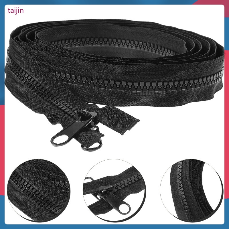 Heavy Duty Metal Zipper Sewing Crafts Zippers Double Sided Resin Tent Jacket Replacement