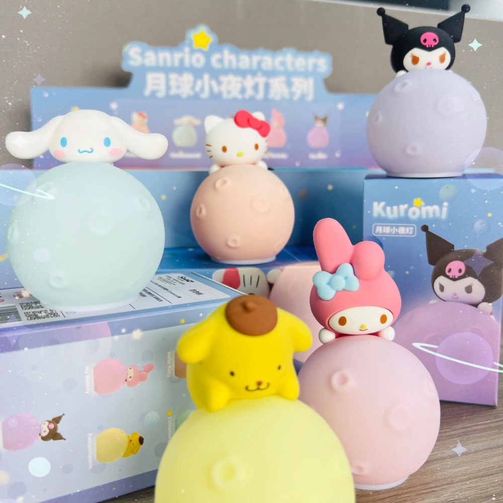 Cinnamoroll Kuromi Pompompurin Hello Kitty My Melody Sanrio Moon Night Light Luminous Ornaments 5754