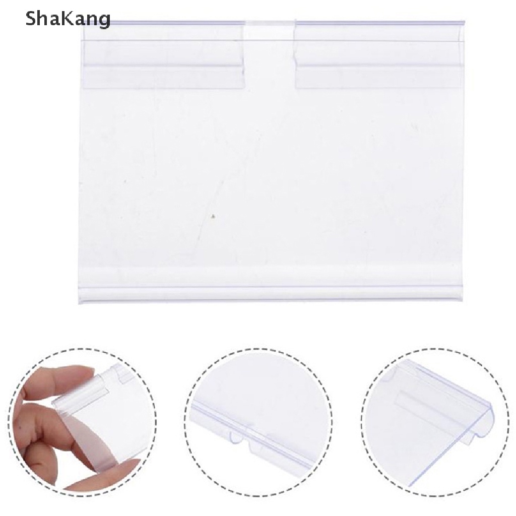 SKMY 10PCS Plastic Sign Label Holder Wire Shelf Retail Price Tag Label