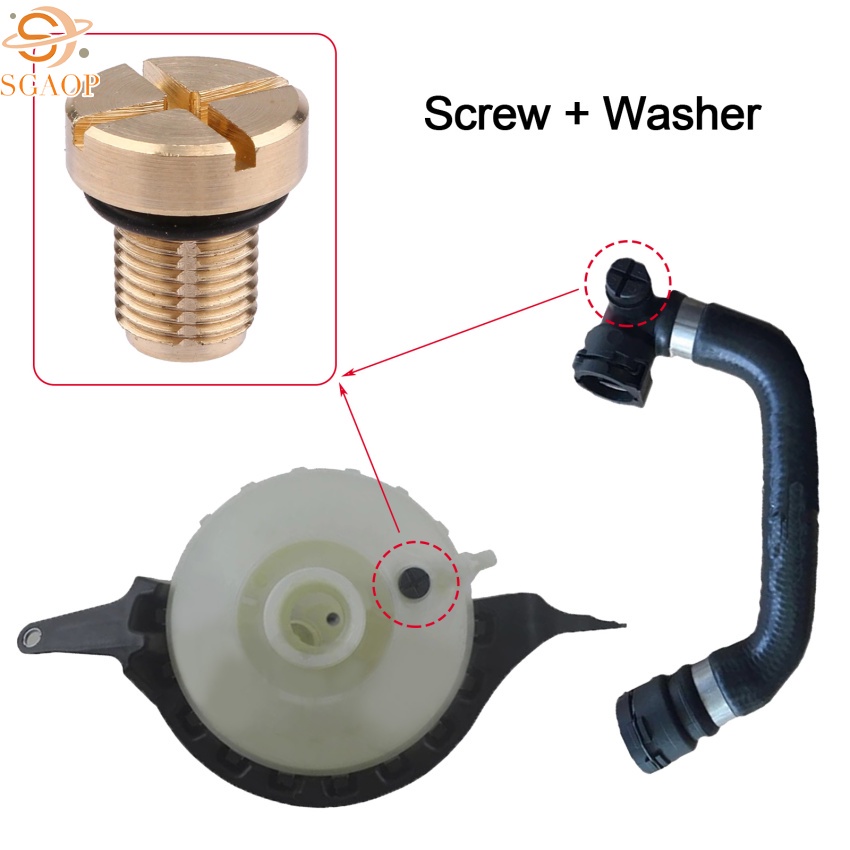 Coolant Expansion Tank Bleeder Screw Brass for BMW E36 E39 E46 Car Oil