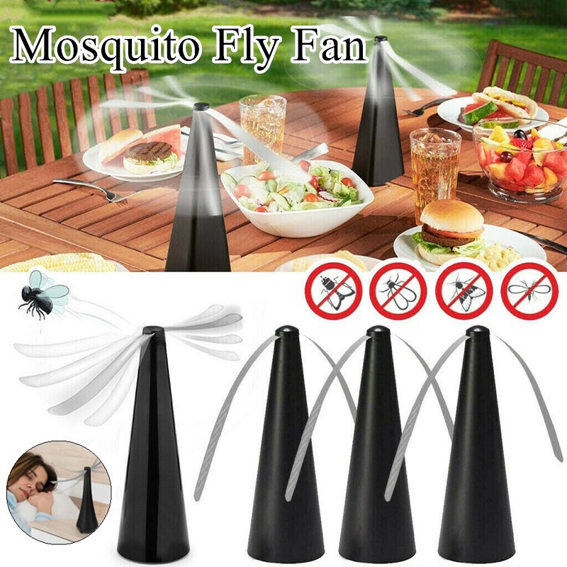 USB Mosquito Fly Fan Leaf Portable Electric Fly Trap Fly Repellent Fan