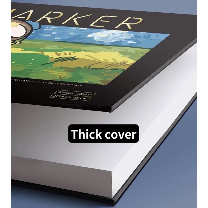Marker 8K/16K/A4 50 Sheets Thicken Paper Sketch Book for Art