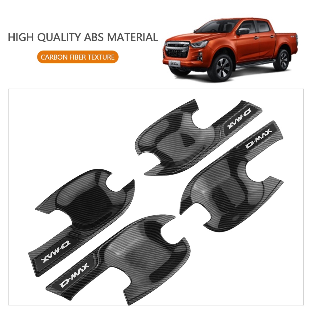 Glossy Carbon Fiber Look Door Handle Covers – Set For BMW 3 Series F30 / F35 2013-2018 (Self-Adhesive) 2 thumbnail image