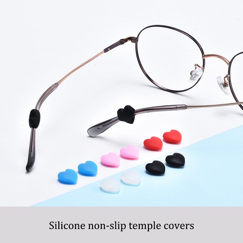 Glasses non-slip sleeve love-shaped soft silicone anti-drop ear hook ...