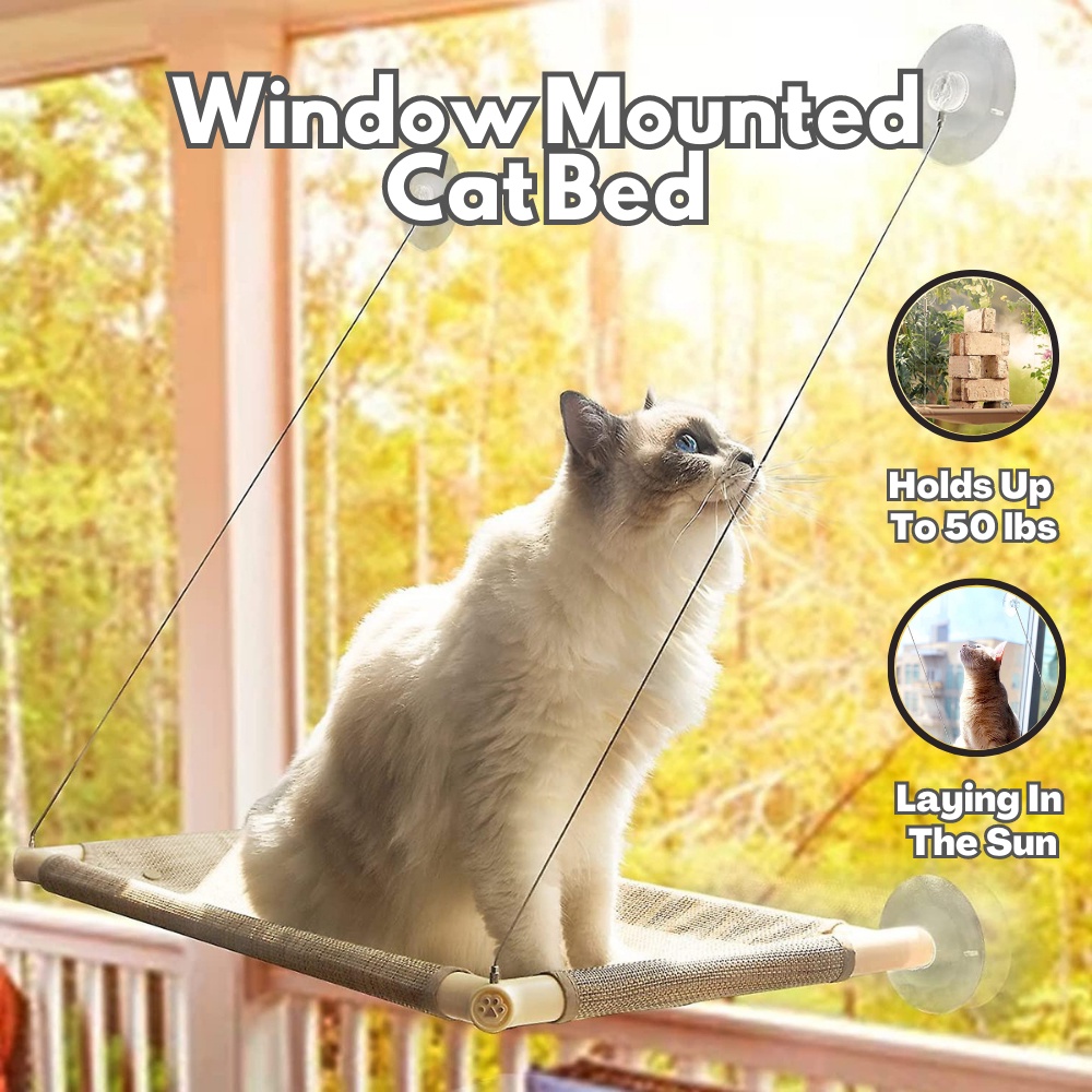 Window Mount Cat Bed Pet Hammock As Seen On TV Sunny Seat Pet Beds With