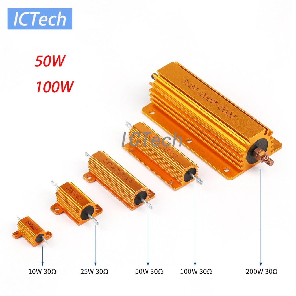 Rx24 Wirewound Resistor 50w 100w Aluminum Power Metal Shell Case