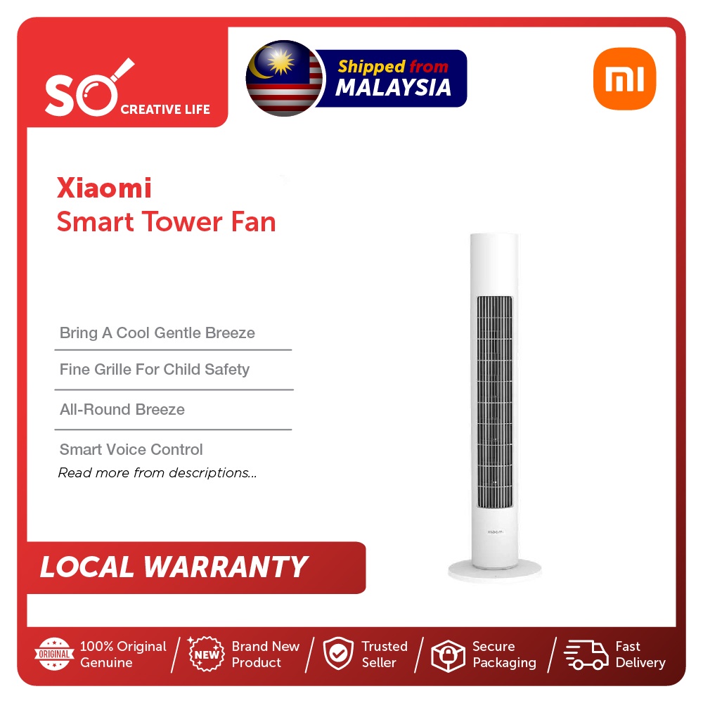 Xiaomi Smart Tower Fan - BPTS01DM | App Control | Work with Google ...