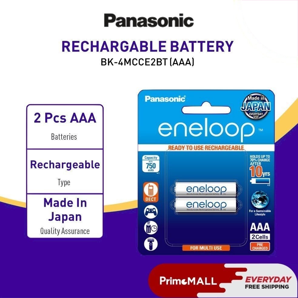 Panasonic Eneloop Pcs Blisters Bk Mcce Bt Ec Aaa Size Rechargeable Energy Saving Fully