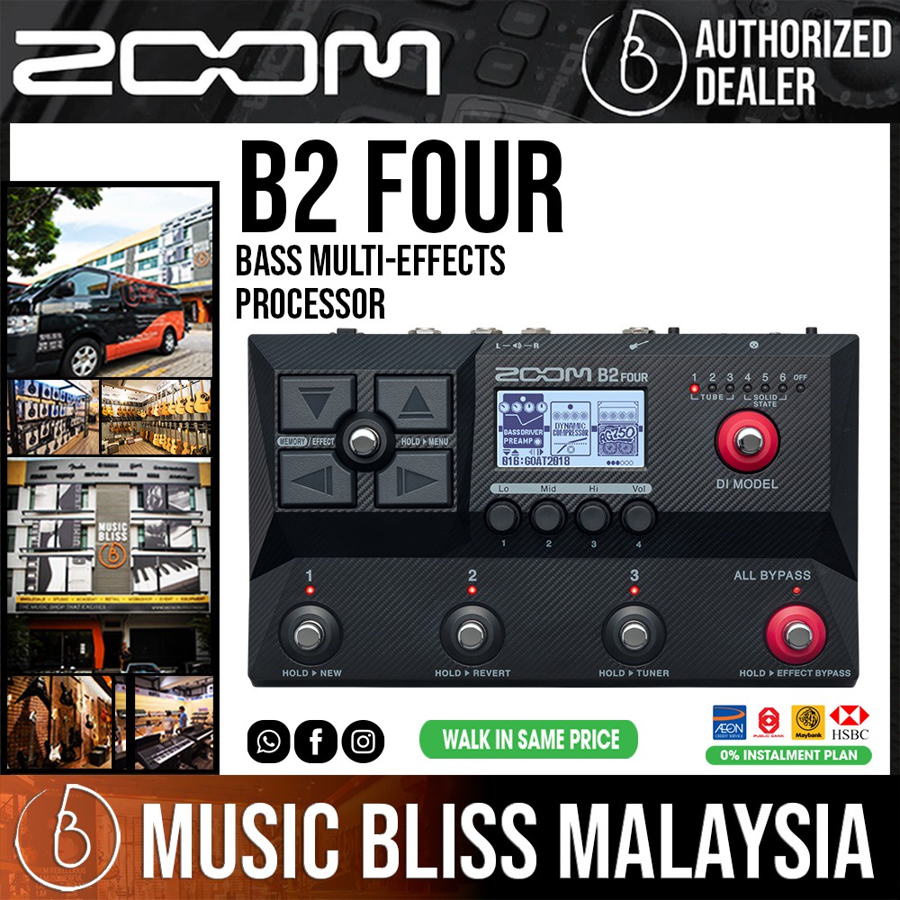 Zoom B2 FOUR Bass Multi-effects Processor (B2FOUR) | Shopee Malaysia