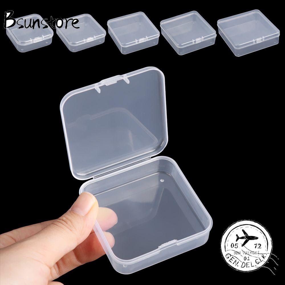 1Pcs Square Transparent Plastic Box Small Storage Box Fishing gear