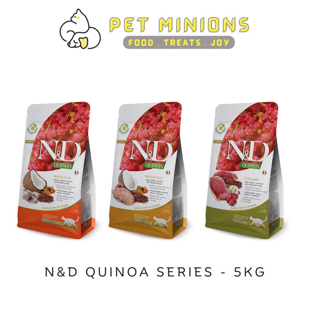 Farmina N&D QUINOA Skin & Coat Feline Formula 5kg Urinary Hairball