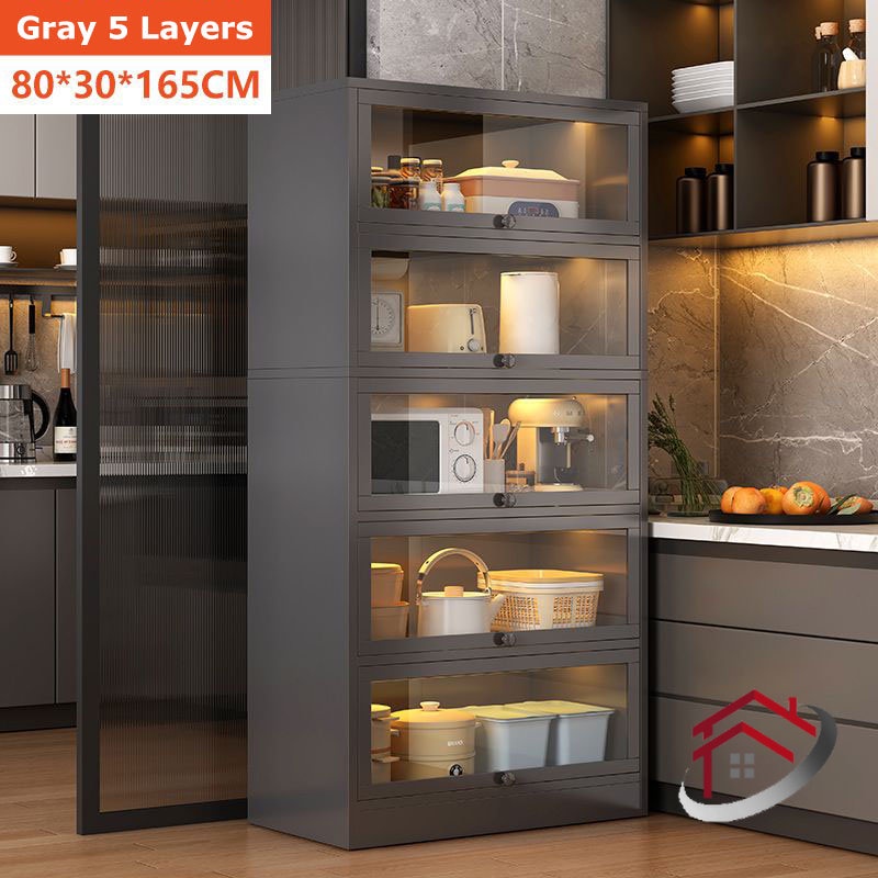 MultiLayer Bookshelf Shelf DustProof Transparent Shelf FloorTo