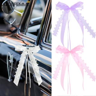 30pcs Wedding Car Decorations Ribbon Bows Wedding Car Rearview Mirror Bow  Decors