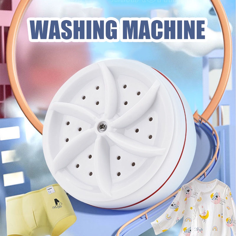 Portable Washing Machine Mini USB Ultrasonic Turbo Travel Lazy Laundry