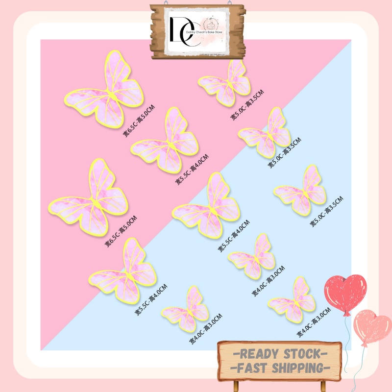 Ins Butterfly Cake Topper Butterfly Set Cake Decoration Hiasan Kek Rama ...